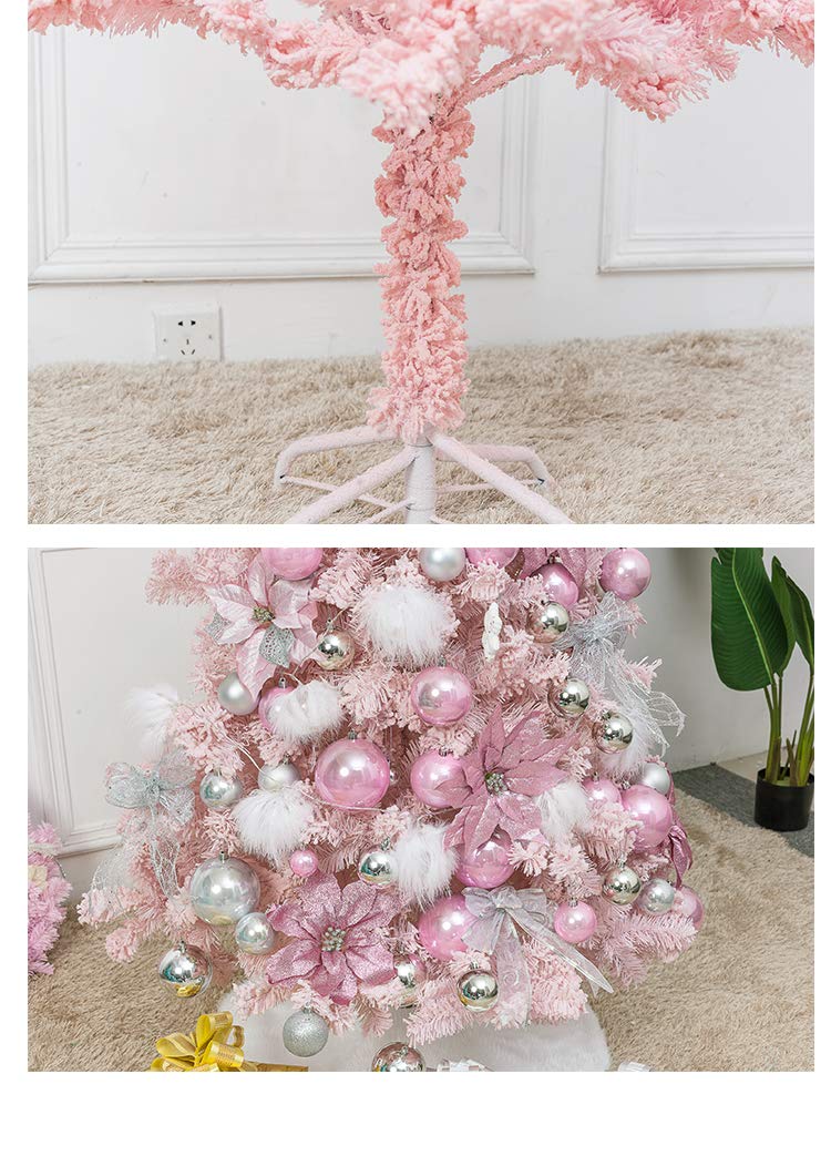 Amazon | クリスマスツリー 卓上 ピンクスノーツリー クリスマス